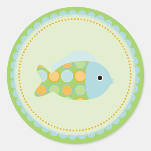 {onder zee} ronde sticker (Voorkant)