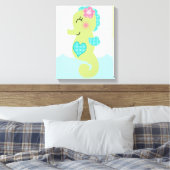 Onder Zee/Roze walviscanvas Canvas Afdruk (Insitu (Slaapkamer))