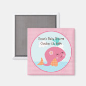 Onder Zee/Roze walvismagneten/partijvoordeel Magneet (Voorkant / Achterkant)