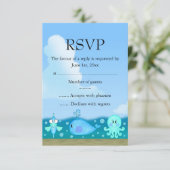 Onder Zee RSVP Kaartje (Staand voorkant)