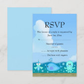 Onder Zee RSVP Kaartje (Voorkant / Achterkant)