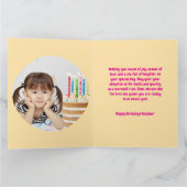 Onder Zee Schattige Zeemeermin Verjaardag Foto Gro Kaart (Binnen)