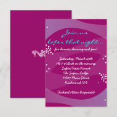 Onder Zee Seahorse Bat Bar Mitzvah Party Card Kaart (Voorkant / Achterkant)