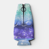 Onder Zee Tropische Oceaan Glitter Bubbles Flesjeskoeler (Achterkant)