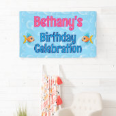 Onder Zee Vis Custom Verjaardag Spandoek (Insitu)