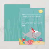 Onder Zee Vul In Platte Bedankkaart (Voorkant / Achterkant)