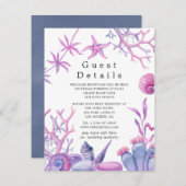 Onder Zee Wedding Guest — Gegevens Informatiekaartje (Voorkant / Achterkant)