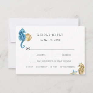 Onder Zee Wedding RSVP met keuze uit maaltijden
