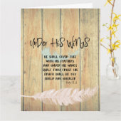 Onder zijn citaat van Wings met Psalms Verse Kaart (Gele Bloem)