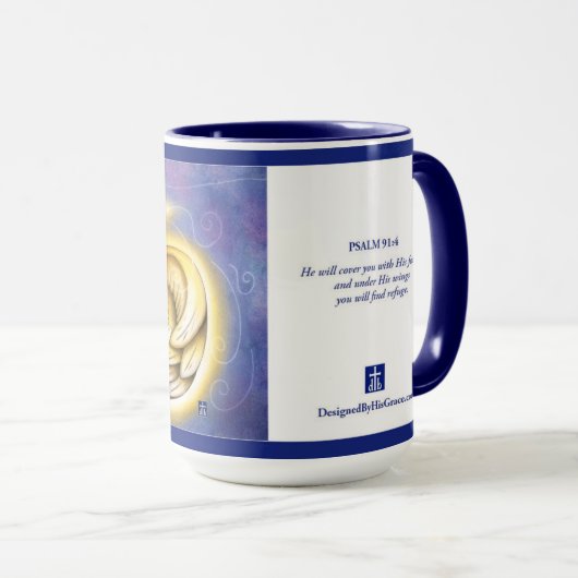 Onder zijn vleugels 15oz Mok (Voorkant rechts)