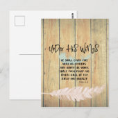 Onder Zijn vleugels Aanmoediging w/Psalmen Bijbelv Briefkaart (Voorkant / Achterkant)