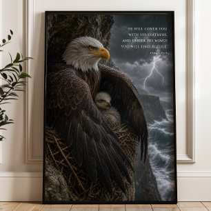 Onder Zijn Vleugels Psalm 91 Christelijke Kunst Poster