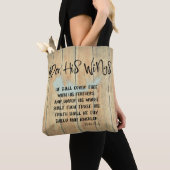 Onder Zijn Vleugels Quote met Feather & Bijbel Ver Tote Bag (Dichtbij)