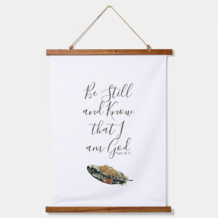 Onder Zijn vleugels   Waterverf Veer Poster Psalm  Hangend Wandkleed