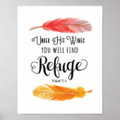Onder Zijn Wings Art Print (Voorkant)