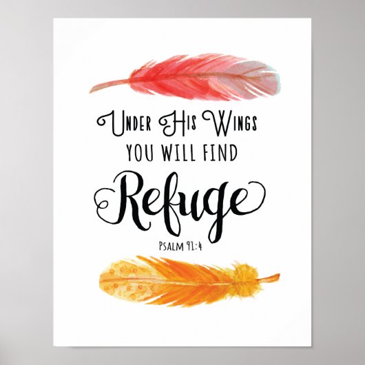 Onder Zijn Wings Art Print (Voorkant)