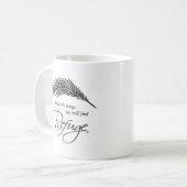 Onder z'n ogen vind je een toevluchtsoord. koffiemok (Voorkant links)