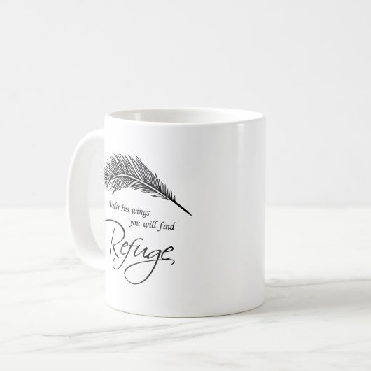 Onder z'n ogen vind je een toevluchtsoord. koffiemok (Voorkant links)