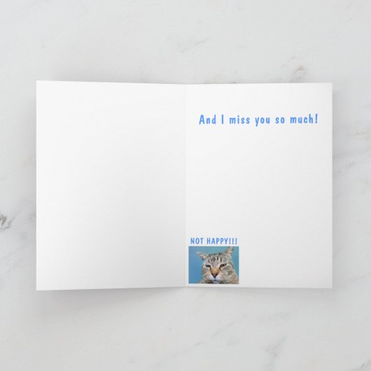 Onderaan Cat Miss U Kaart (Binnen)