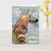 Onderaan Cat Miss U Kaart (Gele Bloem)