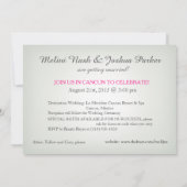 Onderaan de Aisle Fuchsia Hot Pink Beach bruiloft Kaart (Achterkant)