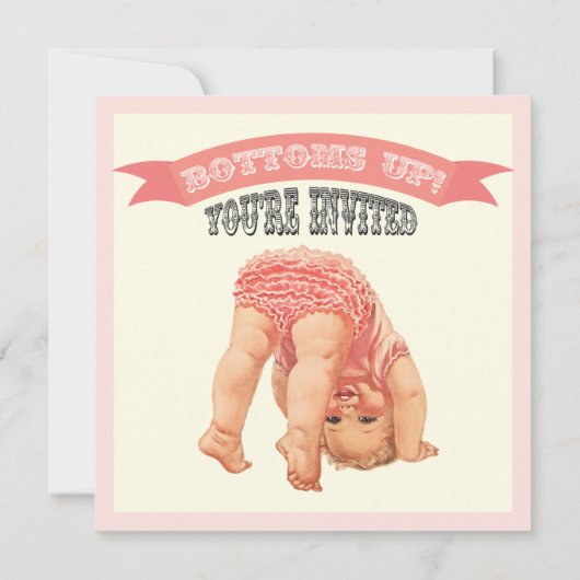 Onderaan de  babymeisjesshow kaart (Achterkant)