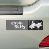 onderaan de fluffelbumper bumpersticker (Op auto)