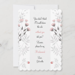 Onderaan de Isle Bridesmaid Request Card Kaart