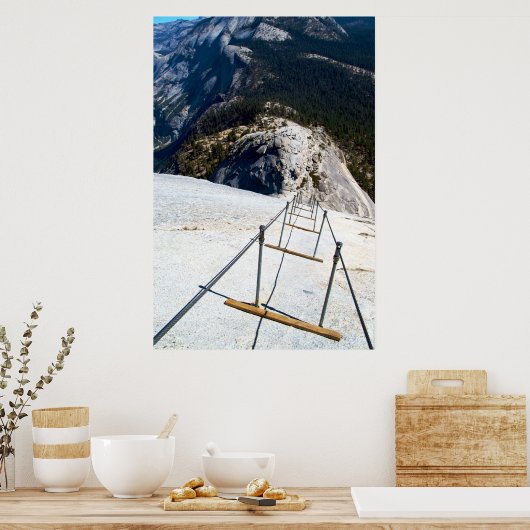 Onderaan de kabels van Half Dome Poster (Keuken)