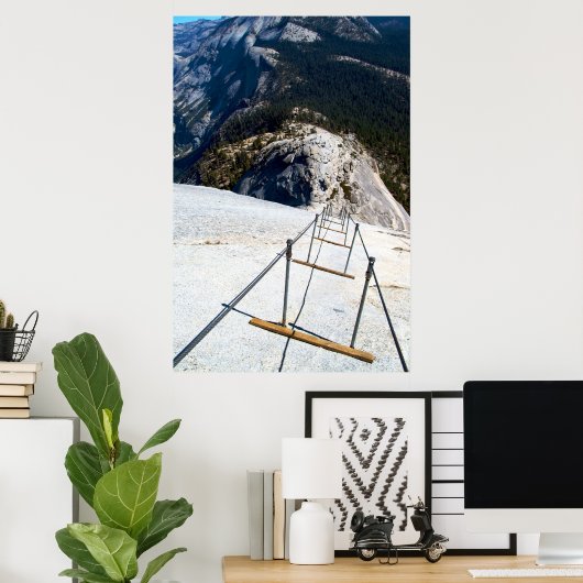 Onderaan de kabels van Half Dome Poster (Thuiskantoor)