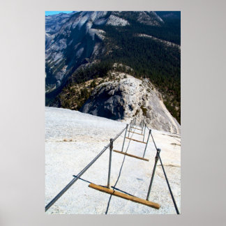 Onderaan de kabels van Half Dome Poster