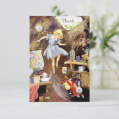 Onderaan de konijnenhol Dank u Baby shower Kaart (Staand voorkant)