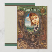 Onderaan de konijnenhol-uitnodiging (Voorkant / Achterkant)