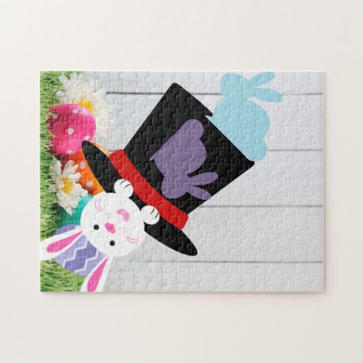 Onderaan de konijnenpuzzel legpuzzel (Horizontaal)