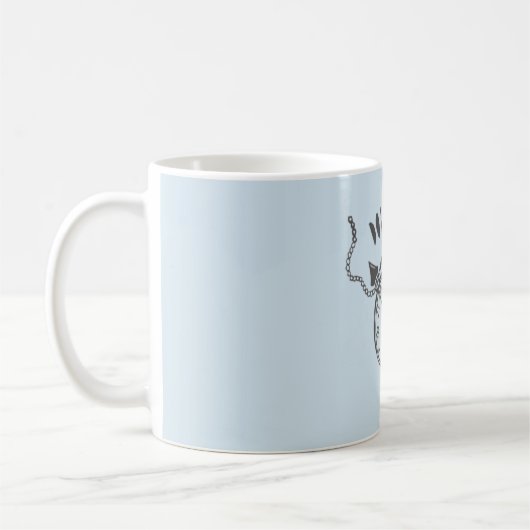 onderaan de mok van het konijnengat (Links)