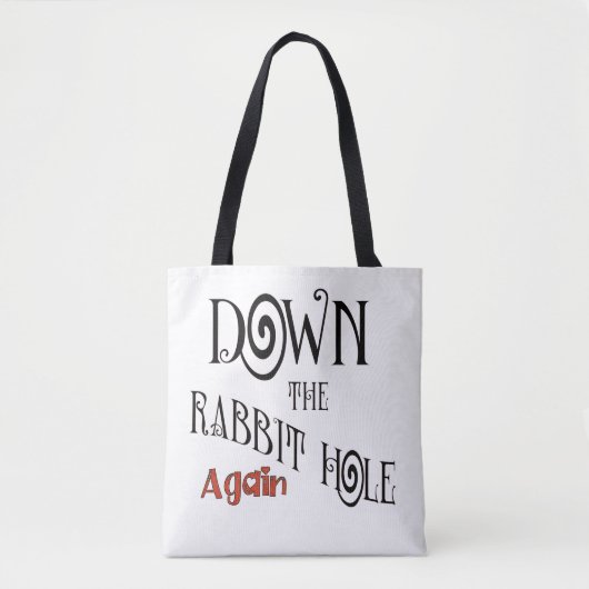 Onderaan de Rabbit Hole Opnieuw Canvas tas (Voorkant)