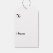 Onderaan de sneeuwbedekte pijnboom Winter Foto Cadeaulabel (Achterkant)