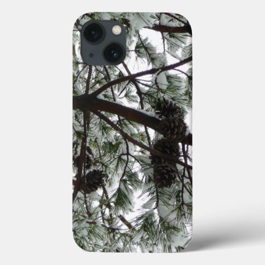 Onderaan de sneeuwbedekte pijnboom Winter Foto Case-Mate iPhone Case (Achterkant)