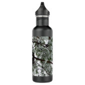 Onderaan de sneeuwbedekte pijnboom Winter Foto Waterfles (Rechts)