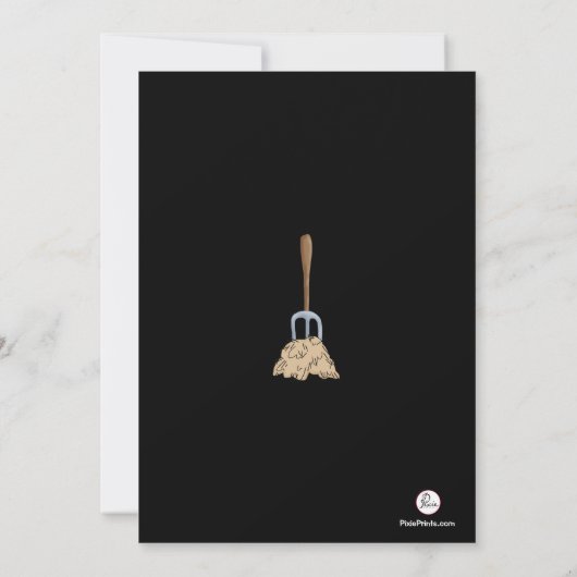 Onderaan de uitnodiging tot het Boerderij (Achterkant)