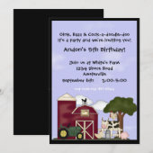 Onderaan de uitnodiging tot het Boerderij (Voorkant / Achterkant)