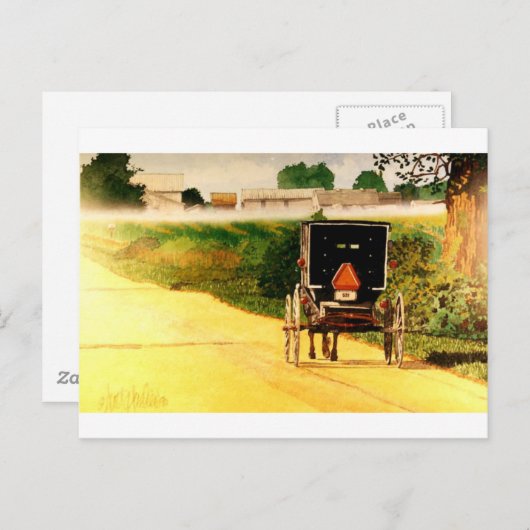 Onderaan de Weg Briefkaart (Voorkant / Achterkant)