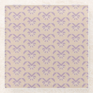 Onderaan het lavenderpatroon glazen onderzetter