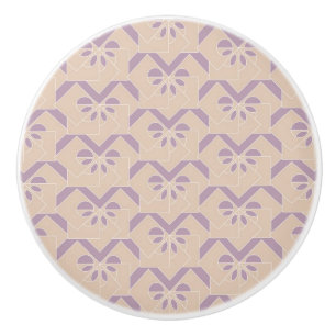 Onderaan het lavenderpatroon keramische knop