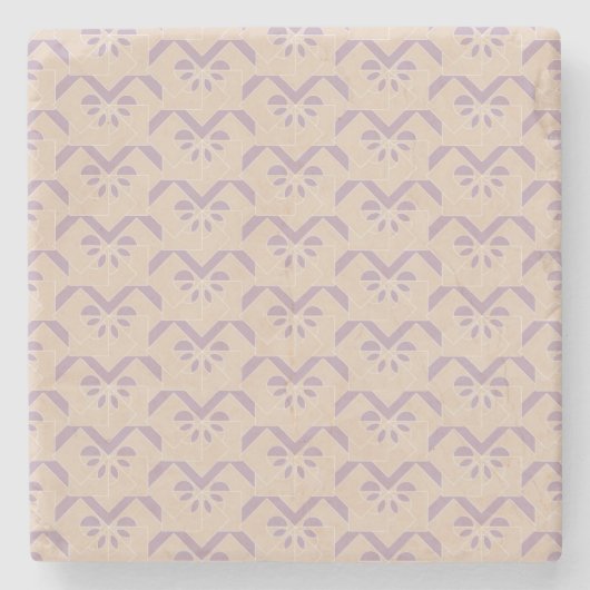 Onderaan het lavenderpatroon stenen onderzetter (Voorkant)