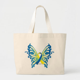 Onderaan het Lint van de Vlinder van het Syndroom Grote Tote Bag