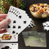 Onderaan het pad pokerkaarten (Insitu)