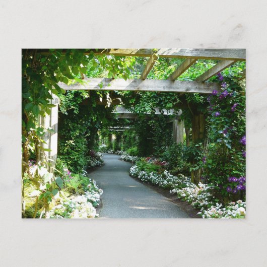Onderaan het pad van de tuin briefkaart (Voorkant)