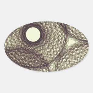 onderaan in duisternis ovale sticker