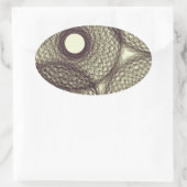 onderaan in duisternis ovale sticker (Tas)